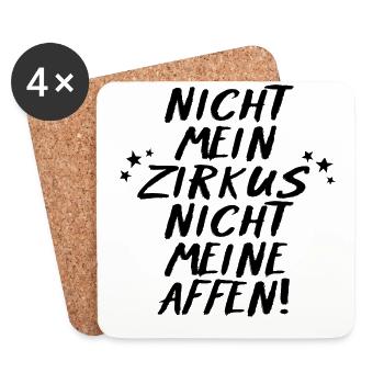 Not my circus - Coasters (set of 4) - white - Front
