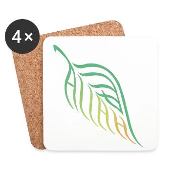 Allah Leaf Nature Harmony - Coasters (set of 4) - white - Front