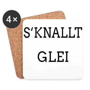 Es knallt gleich - Untersetzer (4er-Set) - Weiß - Vorne