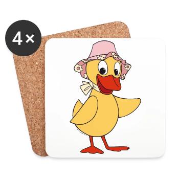 Schnatterinchen - Untersetzer (4er-Set) - Weiß - Vorne