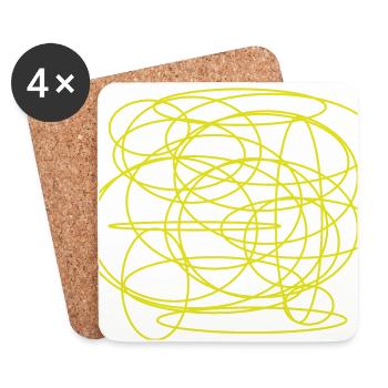 design rich and noble artwork fantastic - Coasters (set of 4) - white - Front
