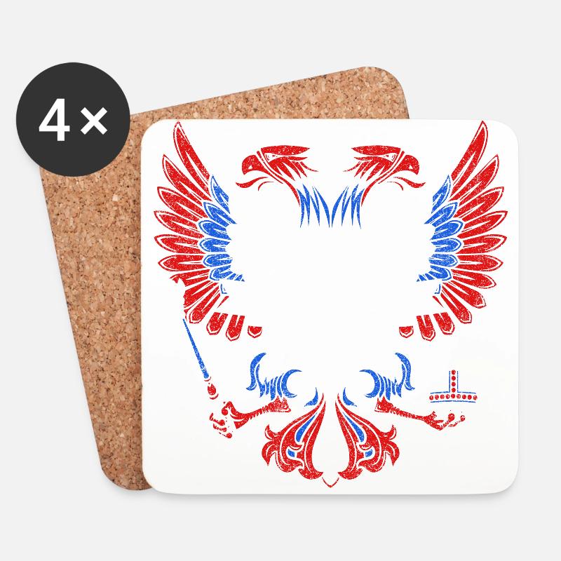 Russland - Untersetzer (4er-Set) - Weiß