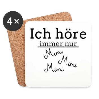 I only ever hear Mimi - Coasters (set of 4) - white - Front