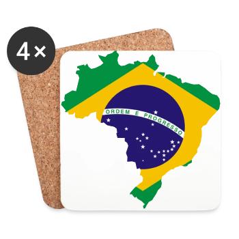 BRAZIL - Coasters (set of 4) - white - Front