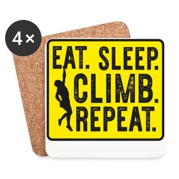 Free climbing - climbing - sports - hobbies - Coasters (set of 4) - white - Front