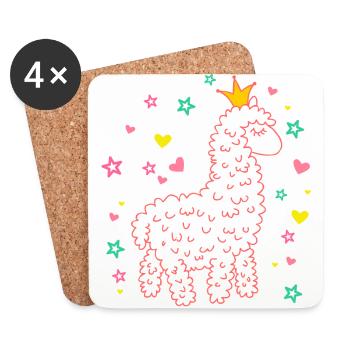 lama - Coasters (set of 4) - white - Front