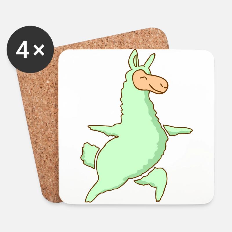 lama - Coasters (set of 4) - white