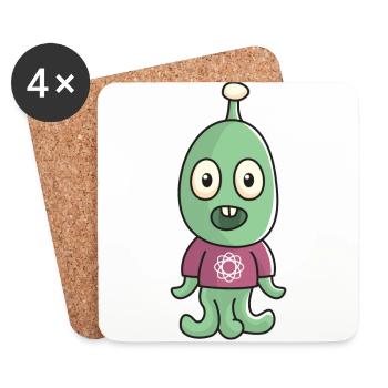 Alien - Untersetzer (4er-Set) - Weiß - Vorne