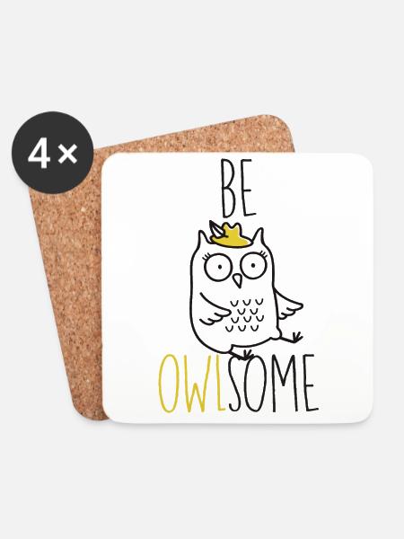 be awesome - Coasters (set of 4) - white