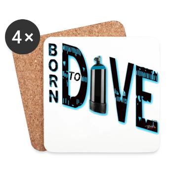 Né à Dive - Dessous de verre (lot de 4) - blanc - Devant