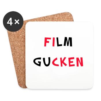 Voulez-vous regarder un film ?? - Dessous de verre (lot de 4) - blanc - Devant
