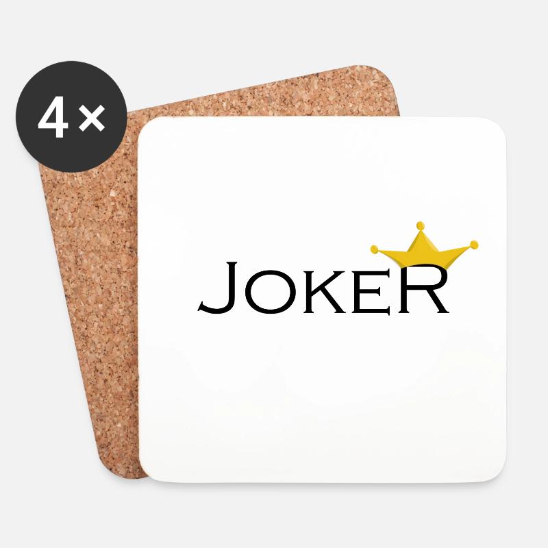 Joker Vers 1 - Untersetzer (4er-Set) - Weiß
