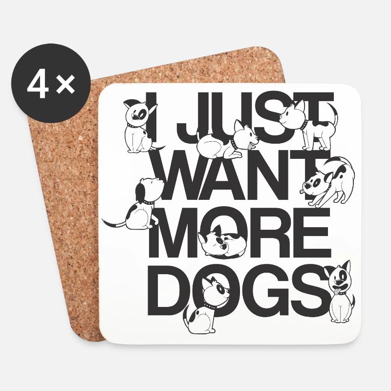 More dogs - Untersetzer (4er-Set) - Weiß