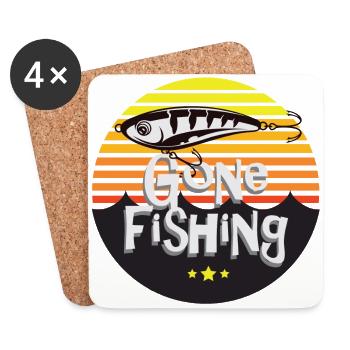 Gone fishing - Coasters (set of 4) - white - Front