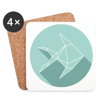 poisson - Dessous de verre (lot de 4) - blanc - Devant