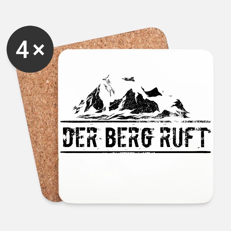 Der Berg ruft Bergsport Berge Design - Untersetzer (4er-Set) - Weiß