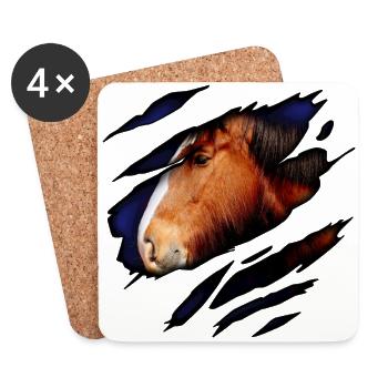 Shire horse in me - Coasters (set of 4) - white - Front