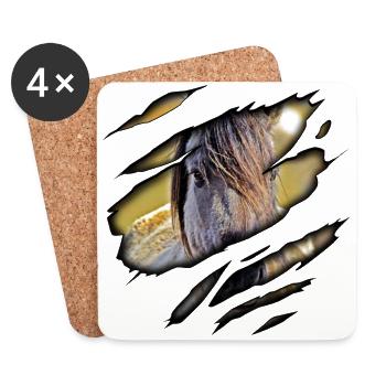 Duelmener wild horse in me - Coasters (set of 4) - white - Front