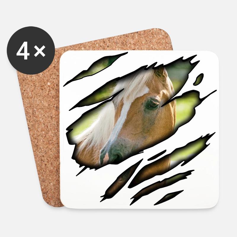 Haflinger in mir - Untersetzer (4er-Set) - Weiß