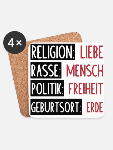 Statement - Keine Trennung oder Spaltung - Untersetzer (4er-Set) - Weiß