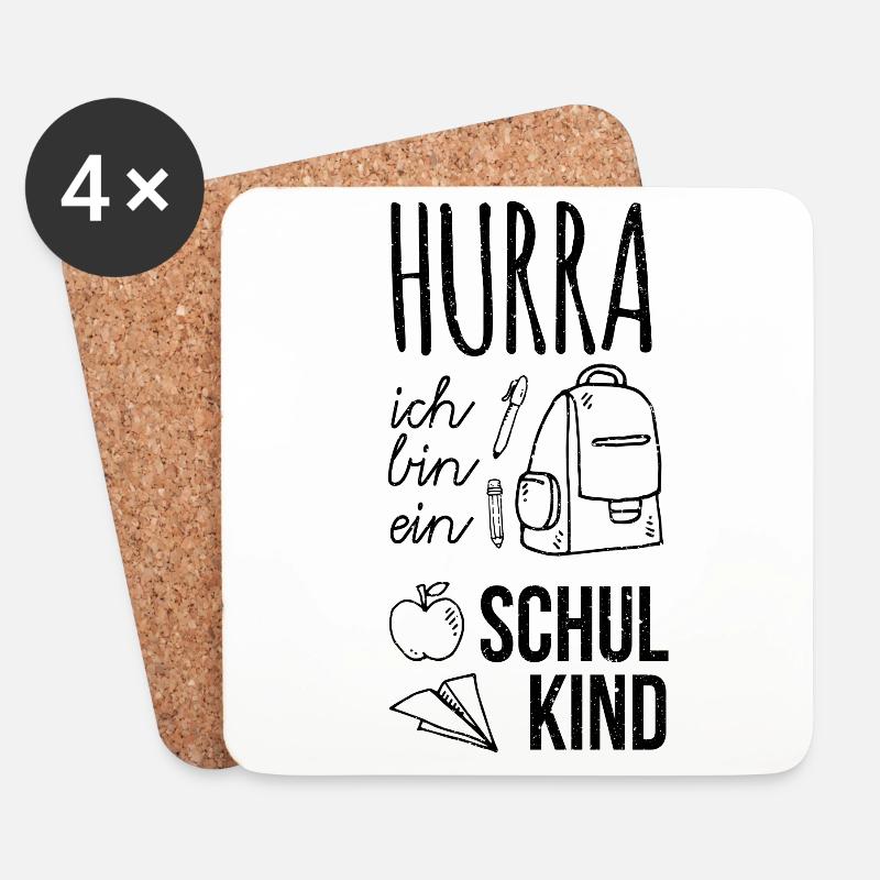 Einschulung - Untersetzer (4er-Set) - Weiß