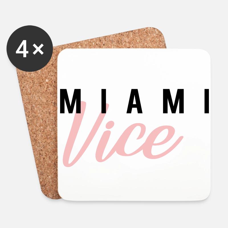 miamivice - Untersetzer (4er-Set) - Weiß