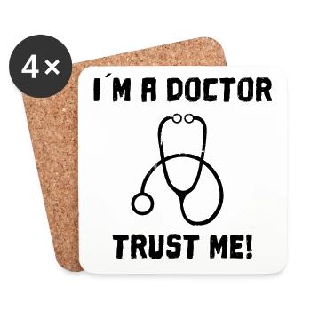 Doktor Arzt Tee - Untersetzer (4er-Set) - Weiß - Vorne