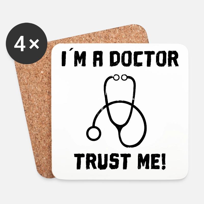 Doktor Arzt Tee - Untersetzer (4er-Set) - Weiß