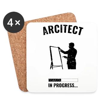 architect - Coasters (set of 4) - white - Front