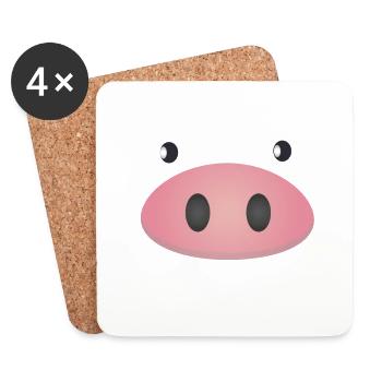 piglet - Coasters (set of 4) - white - Front