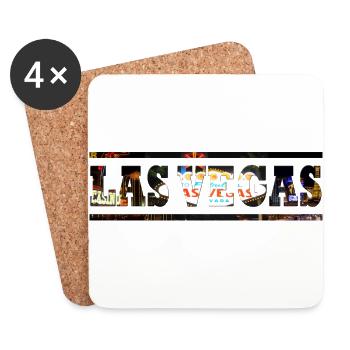 Las Vegas - Dessous de verre (lot de 4) - blanc - Devant