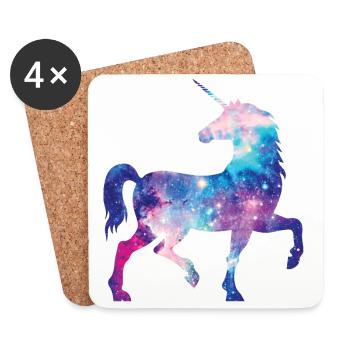 Galaxy unicorn - Coasters (set of 4) - white - Front