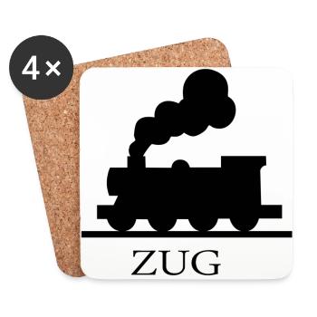 Zug - Untersetzer (4er-Set) - Weiß - Vorne