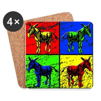 ass - Coasters (set of 4) - white - Front