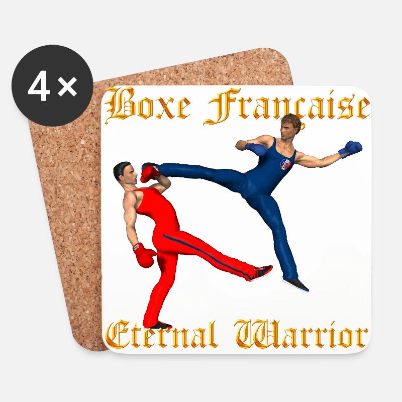 Savate Warrior - Coasters (set of 4) - white