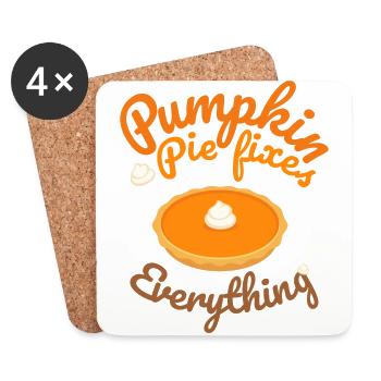Pumpkin Pie Fixes Everything - Pumpkin Halloween - Coasters (set of 4) - white - Front