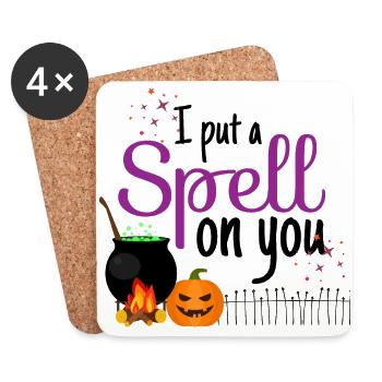 I Put A Spell On You - Halloween Magic Curse - Coasters (set of 4) - white - Front