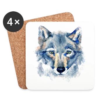 Art Wolf - Dessous de verre (lot de 4) - blanc - Devant