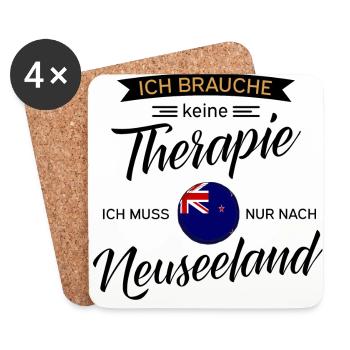 Neuseeland - Untersetzer (4er-Set) - Weiß - Vorne