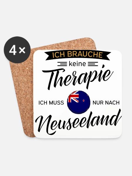 Neuseeland - Untersetzer (4er-Set) - Weiß