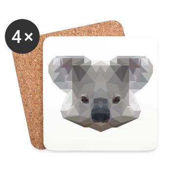 Mr Koala - Untersetzer (4er-Set) - Weiß - Vorne