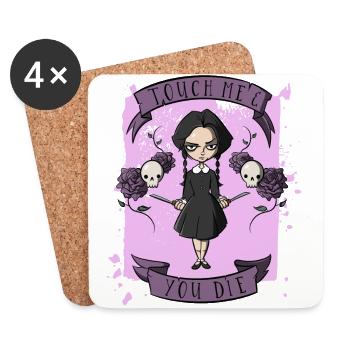 Touche moi et toi le - Dessous de verre (lot de 4) - blanc - Devant