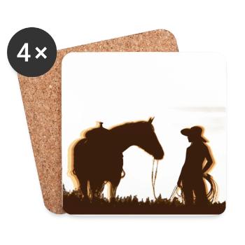 Western girl - Untersetzer (4er-Set) - Weiß - Vorne