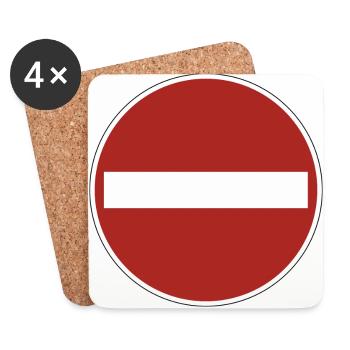 No entry! - Coasters (set of 4) - white - Front