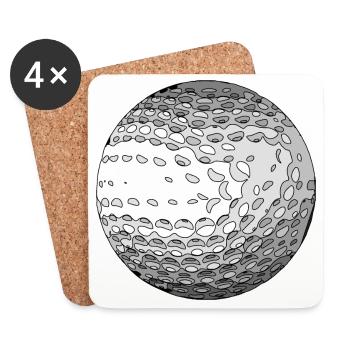 golfball - Untersetzer (4er-Set) - Weiß - Vorne