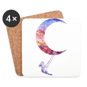 moon swing - Coasters (set of 4) - white - Front