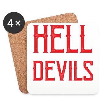 Hell is empty and all the devils are here - Coasters (set of 4) - white - Front
