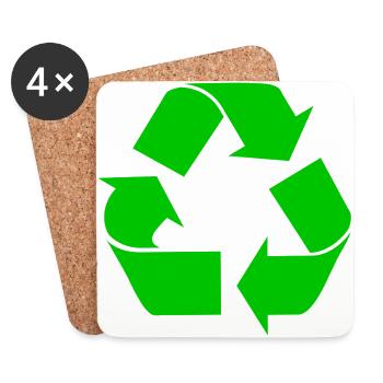 recycling - Coasters (set of 4) - white - Front