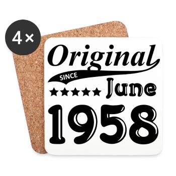 June 1958 Gift - Coasters (set of 4) - white - Front