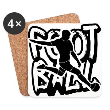 TAG FOOTBALL H - Dessous de verre (lot de 4) - blanc - Devant